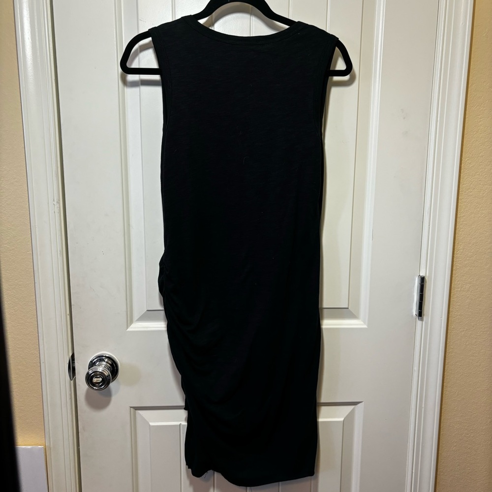 Wasabi & Mint Anthropologie Black Sleeveless Ruched Bodycon Dress G2